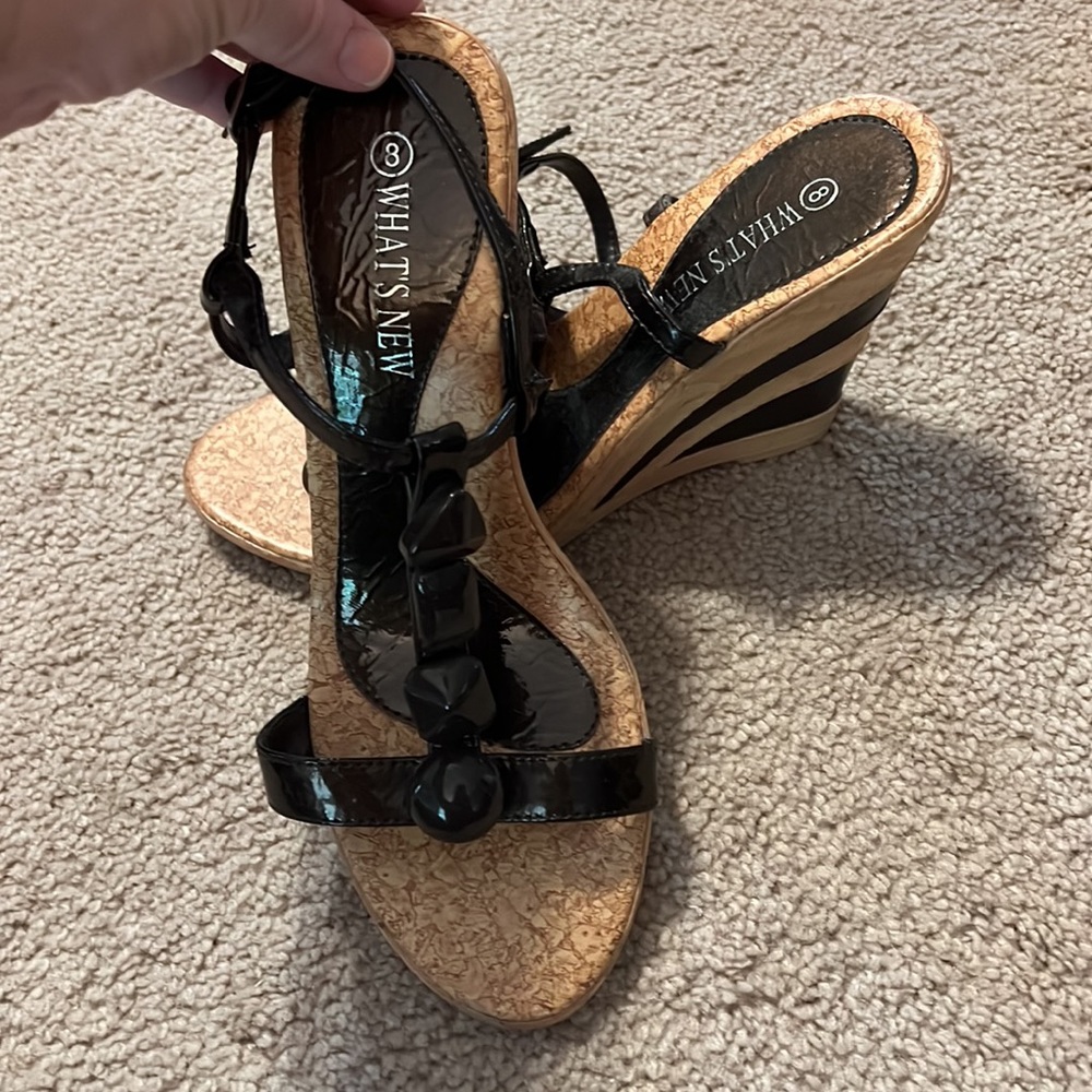 Women’s what’s new wedges size 8 dark brown